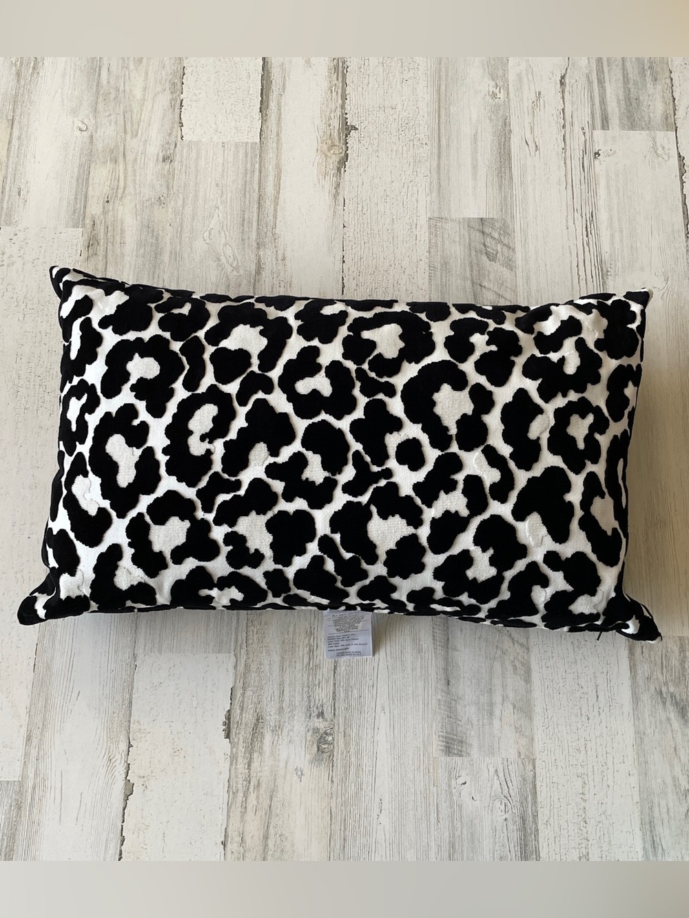 Z Gallerie Black & Cream Decorative Pillow Duck Down Animal Print (2 available)